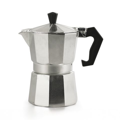 Klassische Moka-Espressokanne 1 Tasse aus Aluminium Morning Aktion