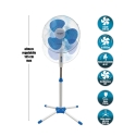 Standventilator, Kreuzfuß, 3 Geschwindigkeiten, 45 W, 133 cm, ArticFresh Maße