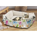 Gepolstertes Hundebett für drinnen 55x45cm mit rutschfestem Boden Kenza Sales