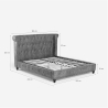 Chesterfield Doppelbett 160x190cm in Kunstleder Chur 