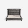 Chesterfield Doppelbett 160x190cm in Kunstleder Chur Maße