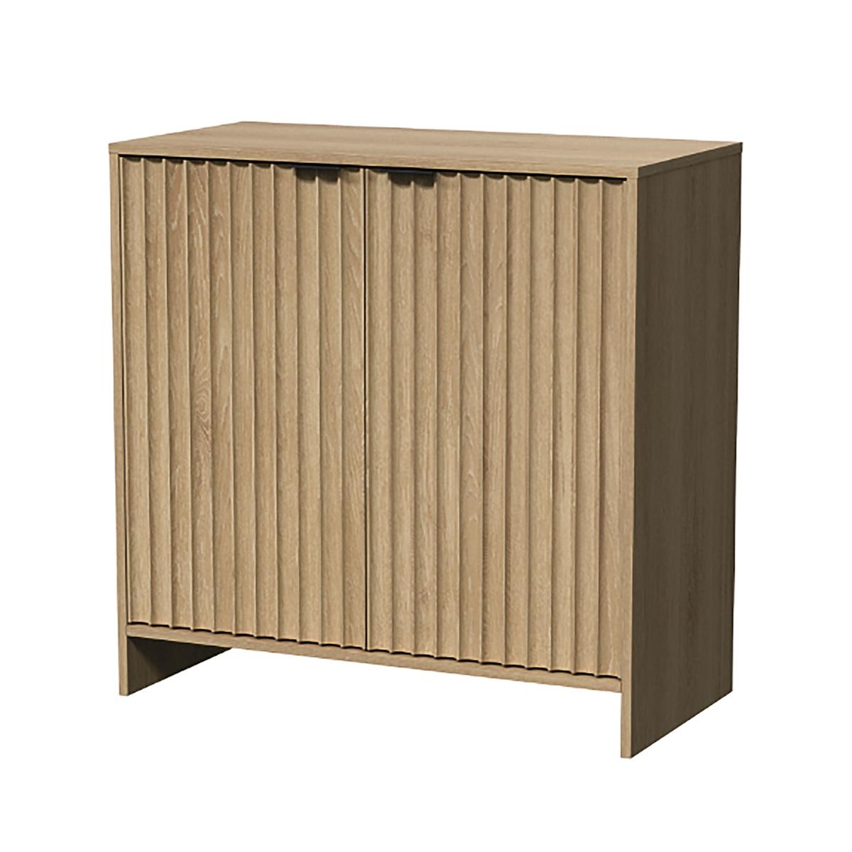 Holzschrank für Wohnzimmer, Küche, Büro, 2 Türen, 80x40x72cm Yuva