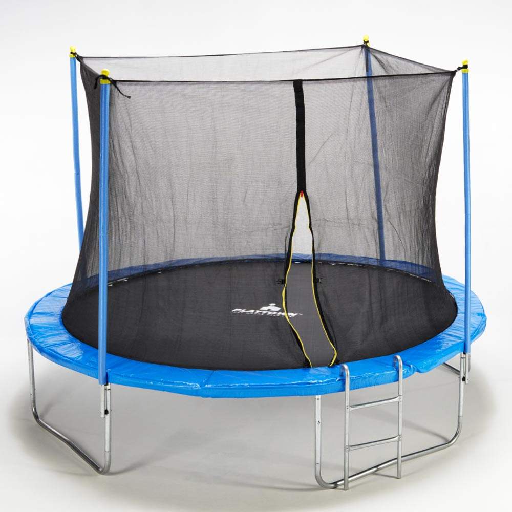 Kangaroo Xxl Trampolin Elastischer Teppich 427cm Mit Sicherheitsnetz Und Matratze