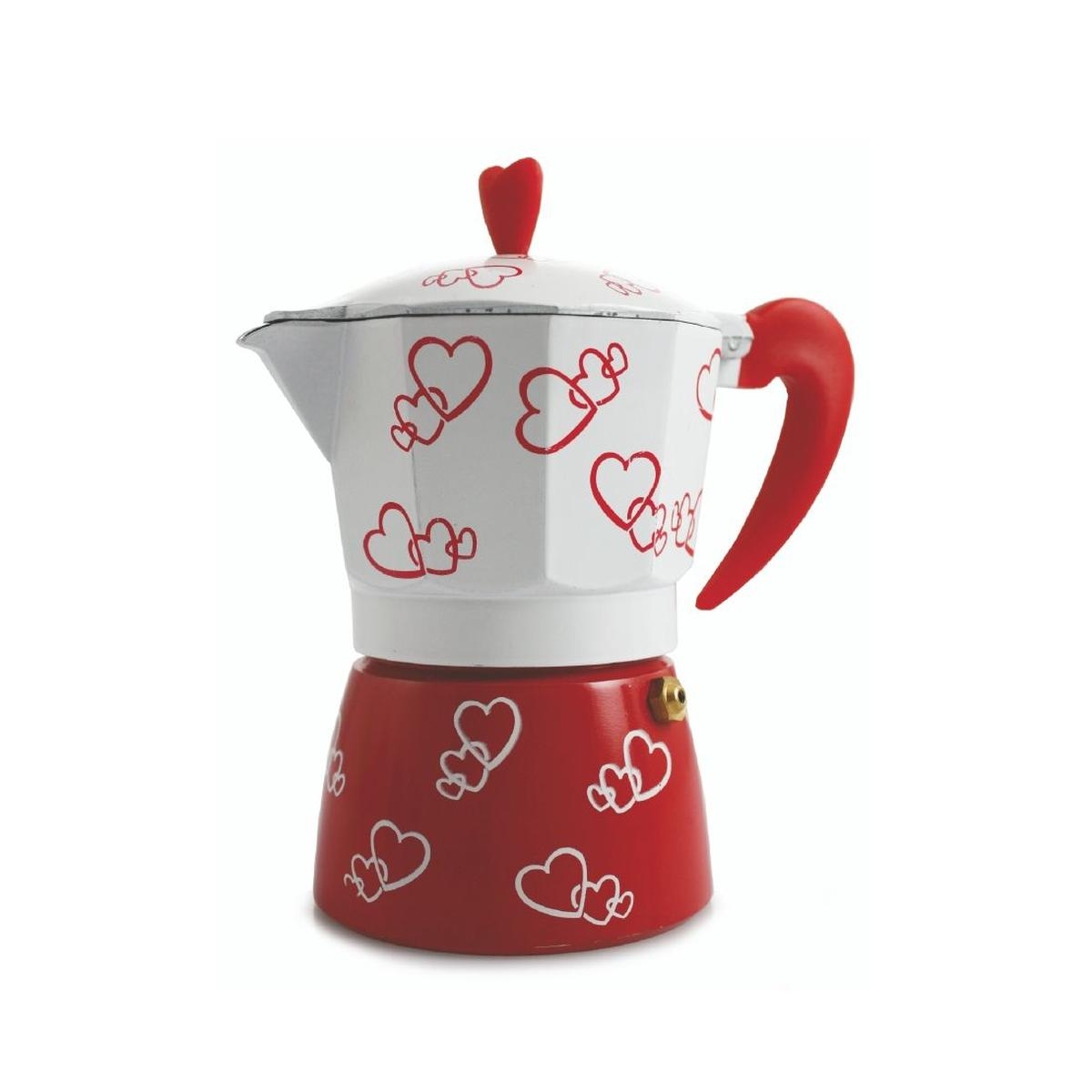 Traditionelle Moka-Kaffeemaschine für 2 Tassen, Aluminium, Modell Cuore Aktion Traditionelle Moka-Kaffeemaschine für 2 Tassen, Aluminium, Modell Cuore Aktion