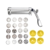 Moltek Aluminium-Keksspritze mit 20 Schablonen und 4 Tüllen Auswahl