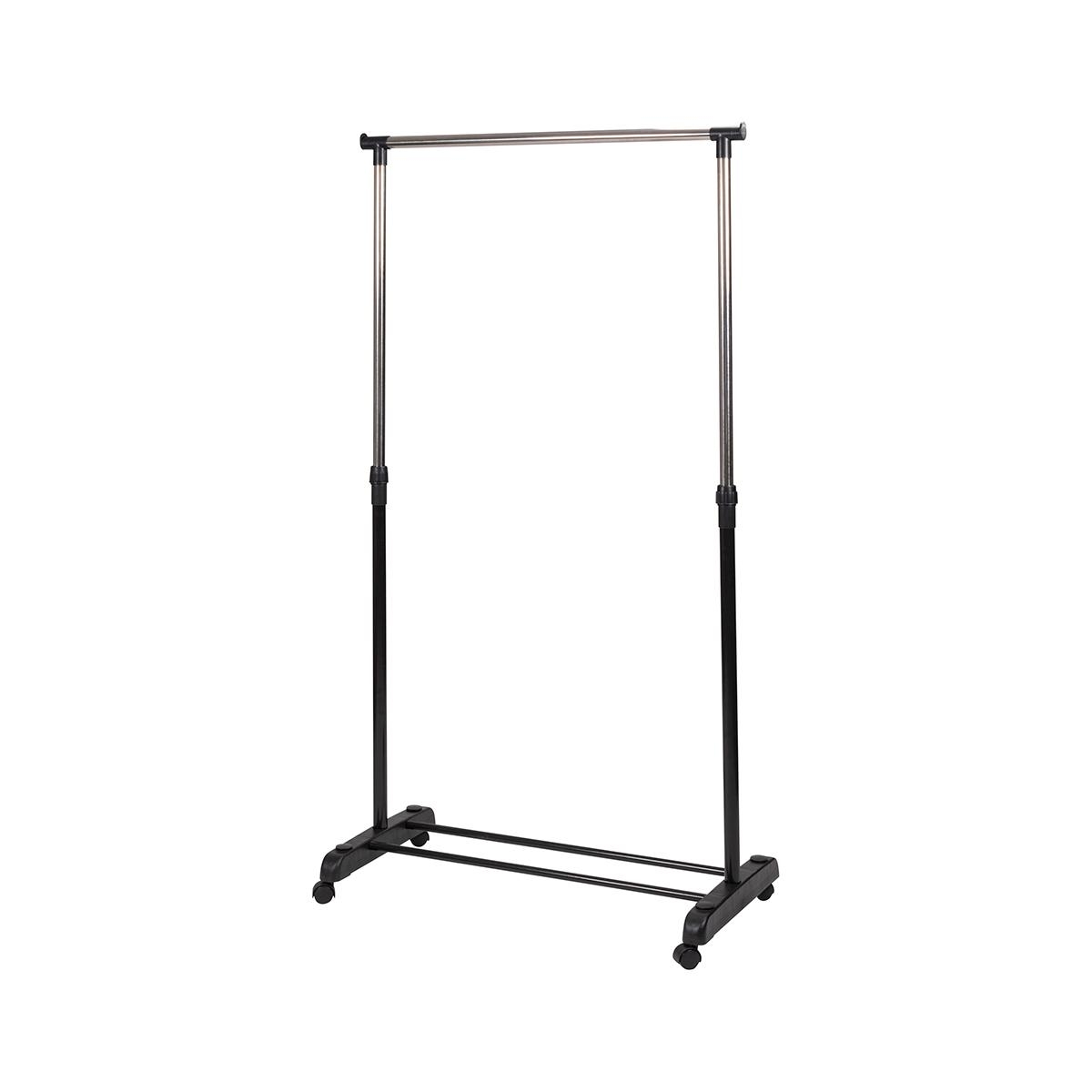 Metall-Garderobenständer mit Rollen, 2 Schuhablagen 88x42,5 cm Zulea