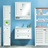 Badezimmerspiegel-Schrank aus lackiertem MDF-Holz 60x15xH68 cm Bakira Verkauf