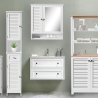 Badezimmerspiegel-Schrank aus lackiertem MDF-Holz 60x15xH68 cm Bakira Rabatte