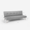 Schlafsofa aus Stoff mit USB-Anschluss und Metallbeinen Design Astralis 