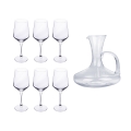 Weinprobier-Set: 6 Gläser + Royal Dekanter aus Glas Aktion