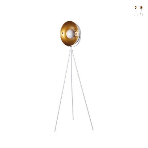 Stehlampe aus Metall, dreibeinig, schwenkbar, Industry Design Aktion