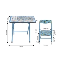 Klappbarer, platzsparender Kinder-Tisch und Stuhl Baska 
