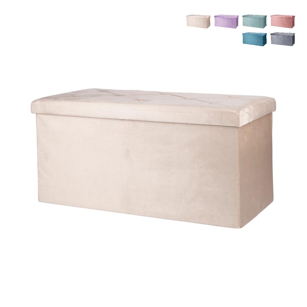 Makino Mehrzweck-Sitzbank mit Samteffekt 76x37,5x38cm