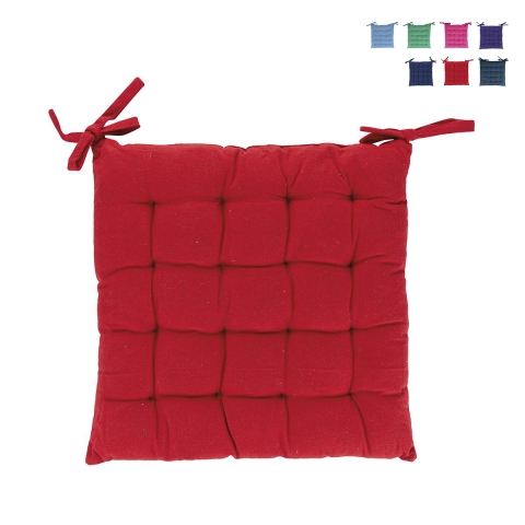 Set aus 5 Stuhlkissen 40x40 cm mit Bändern für Küche Lomake Aktion