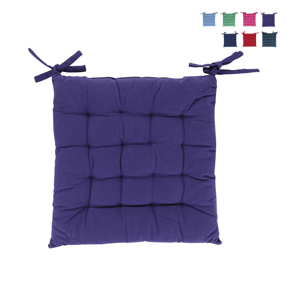Set aus 5 Stuhlkissen 40x40 cm mit Bändern für Küche Lomake Lagerbestand