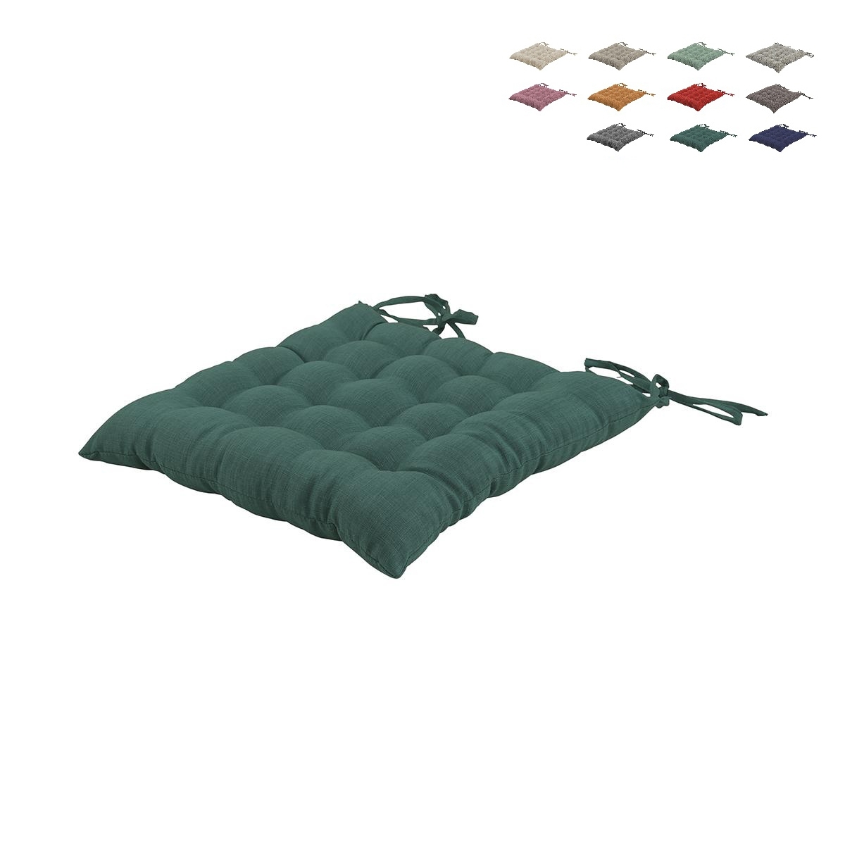 Kissen für Küchenstühle mit Bändern 40x40 cm Leinenoptik Alara Auswahl Kissen für Küchenstühle mit Bändern 40x40 cm Leinenoptik Alara Auswahl