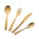 16-teiliges Besteck-Set aus satiniertem Edelstahl mit gehämmertem Griff Harlem Angebot