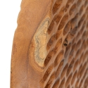 Dekorative, handgefertigte ethnische Holzskulptur aus Teak, Coin Katalog