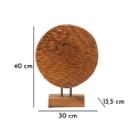 Dekorative, handgefertigte ethnische Holzskulptur aus Teak, Coin Auswahl