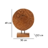Dekorative, handgefertigte ethnische Holzskulptur aus Teak, Coin Auswahl