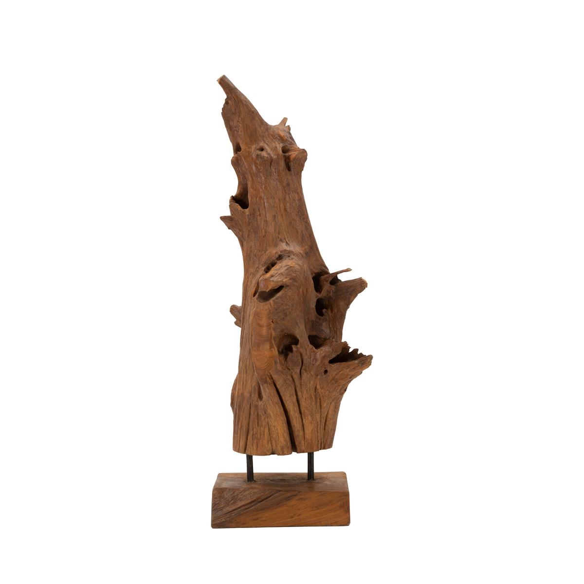 Handgefertigte ethnische Deko-Skulptur aus Teakholz Akar Aktion Handgefertigte ethnische Deko-Skulptur aus Teakholz Akar Aktion