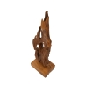 Handgefertigte dekorative Skulptur aus Teakholz im ethnischen Stil Rakat Sales