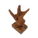 Handgeschnitzte Skulptur im ethnischen Stil aus Teakholz Taka Sales