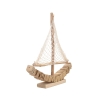 Segelboot-Skulptur aus Holz mit Stoffnetz 45x45x7cm Enok Katalog
