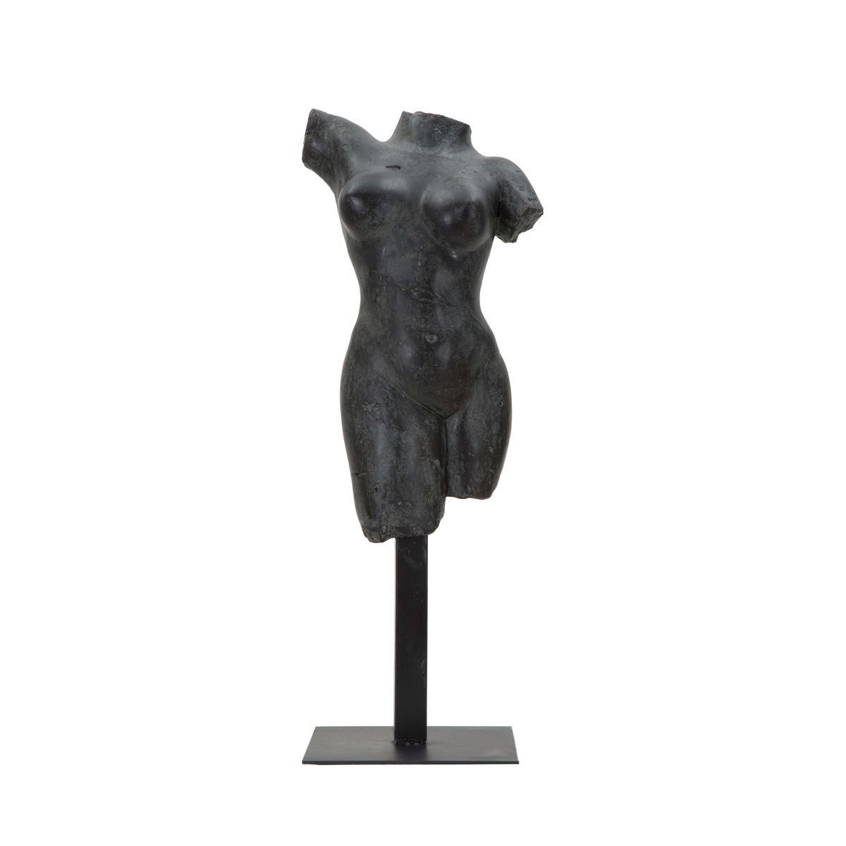 Dekorative Skulptur Büste Frau aus schwarzem Harz Afrodite Aktion