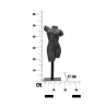 Dekorative Skulptur Büste Frau aus schwarzem Harz Afrodite Lagerbestand