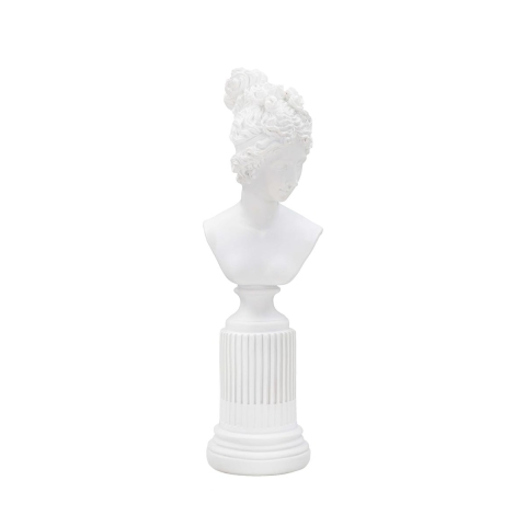 Klassischer Damen-Büstenstatuette aus weißem Harz Era Aktion