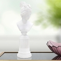 Klassischer Damen-Büstenstatuette aus weißem Harz Era Verkauf