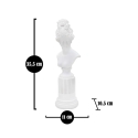 Klassischer Damen-Büstenstatuette aus weißem Harz Era Lagerbestand