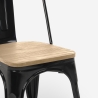 stuhl im industriestil design küche bar steel wood top light 