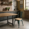 Industrielle Metallstühle Vintage Top Holz Steel Old Wood Top Light Sales