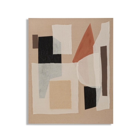 Abstraktes Gemälde auf Leinwand im Boho-Chic-Stil 100x80 cm Seyla Aktion