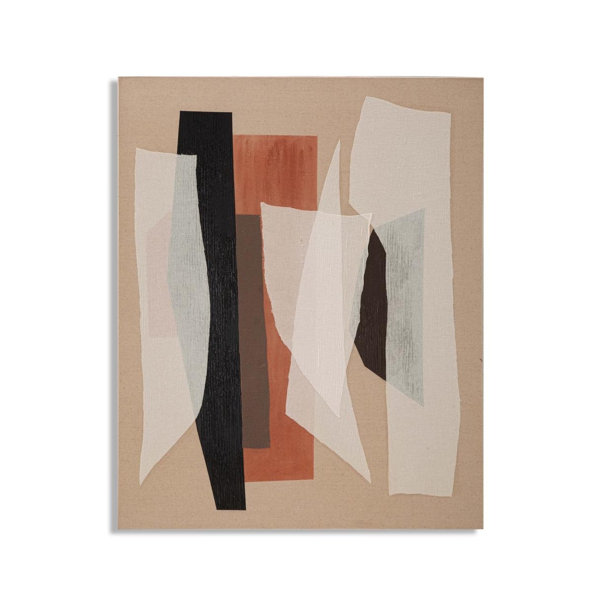 Abstraktes Gemälde auf Leinwand geometrisch Boho Chic 100x80 cm Naruk
