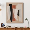 Abstraktes Gemälde auf Leinwand geometrisch Boho Chic 100x80 cm Naruk Verkauf