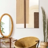 Abstraktes Gemälde auf Leinwand im Boho-Chic-Stil 100x80 cm Lofty Verkauf
