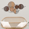 Wanddeko-Panel Holz Metall Boho Chic 134x69cm Woody Verkauf