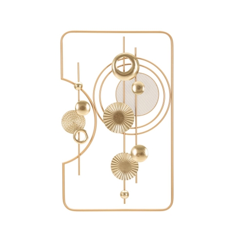 3D-Wanddekor-Paneel aus goldfarbenem Metall 80x49,5 cm Goldy Aktion