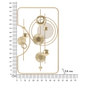 3D-Wanddekor-Paneel aus goldfarbenem Metall 80x49,5 cm Goldy Rabatte