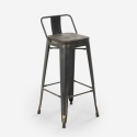 Barhocker aus metall holz im vintage-industrie-stil Brush Top 