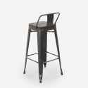 Barhocker aus metall holz im vintage-industrie-stil Brush Top 