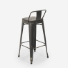 Barhocker aus metall holz im vintage-industrie-stil Brush Top 