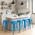Barhocker 76cm aus stahl metall für bar und küche Steel Up Sales