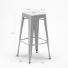 Barhocker 76cm aus stahl metall für bar und küche Steel Up 