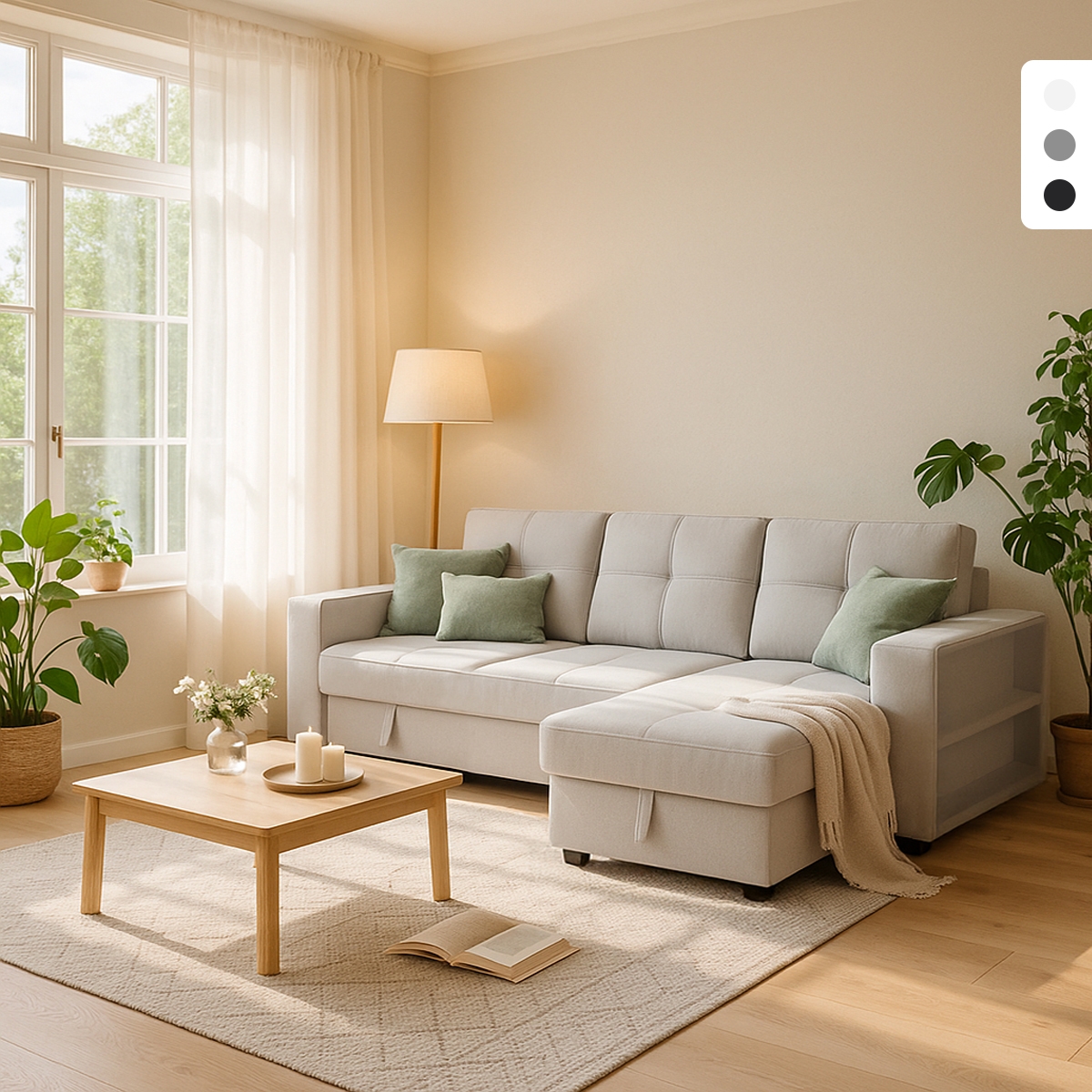 Schlafsofa 3 Plätze mit USB-C Staufach Buchregal Civis Lagerbestand Schlafsofa 3 Plätze mit USB-C Staufach Buchregal Civis Lagerbestand