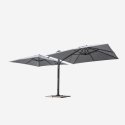 Doppelsonnenschirm Sonnenschirm doppelt 3x3 aus Aluminium  Oslo Sales