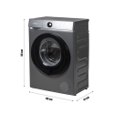 Waschmaschine 6 kg, 11 Automatikprogramme, 1200 U/Min, Tivra 